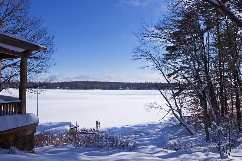 20080118_114202 N70 F.jpg - Our home and Long Lake after a snow fall, Bridgton, Maine